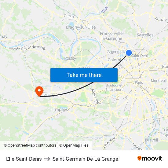 L'Ile-Saint-Denis to Saint-Germain-De-La-Grange map