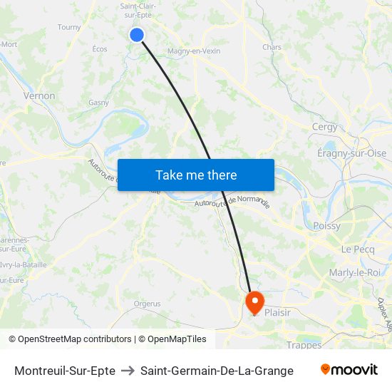 Montreuil-Sur-Epte to Saint-Germain-De-La-Grange map