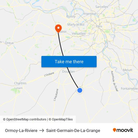 Ormoy-La-Riviere to Saint-Germain-De-La-Grange map