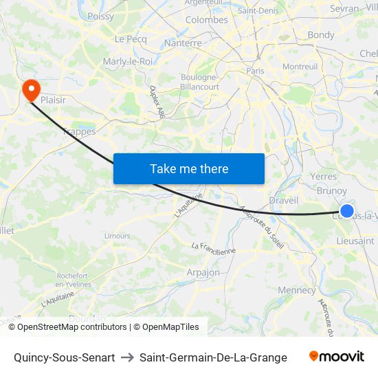 Quincy-Sous-Senart to Saint-Germain-De-La-Grange map