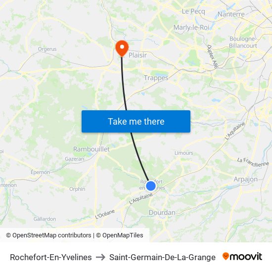 Rochefort-En-Yvelines to Saint-Germain-De-La-Grange map