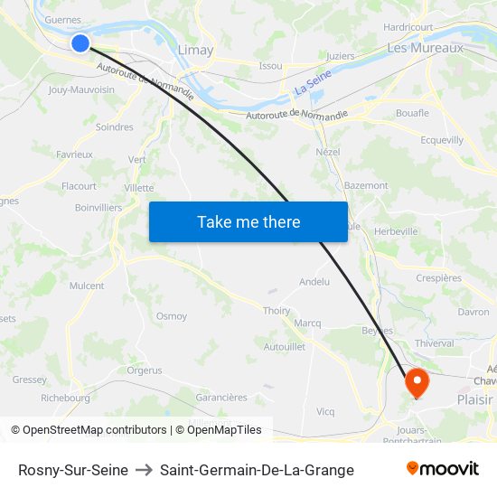 Rosny-Sur-Seine to Saint-Germain-De-La-Grange map