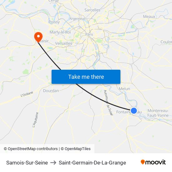 Samois-Sur-Seine to Saint-Germain-De-La-Grange map