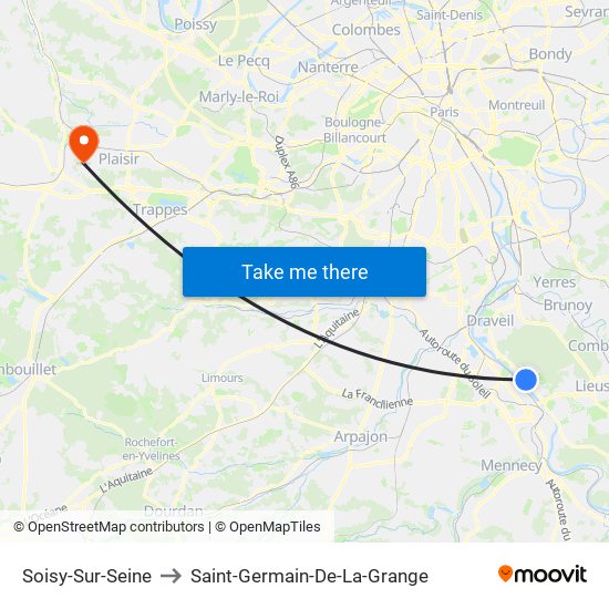 Soisy-Sur-Seine to Saint-Germain-De-La-Grange map