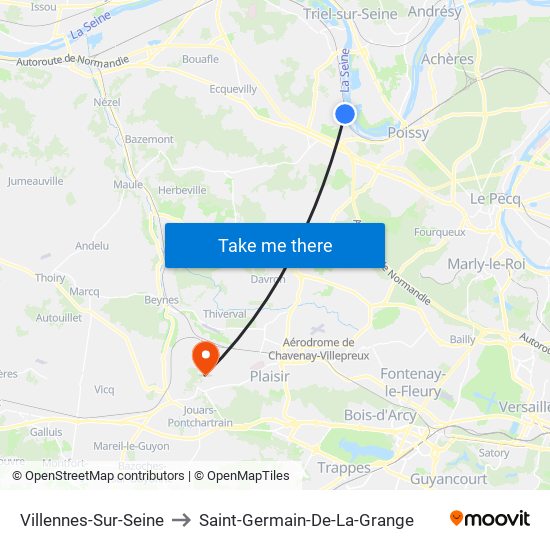 Villennes-Sur-Seine to Saint-Germain-De-La-Grange map