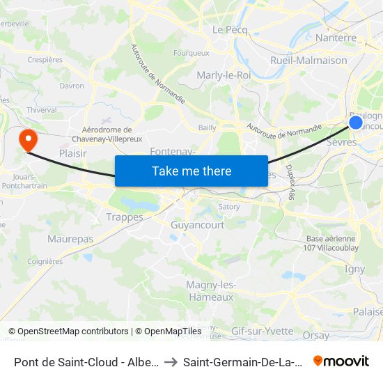 Pont de Saint-Cloud - Albert Kahn to Saint-Germain-De-La-Grange map