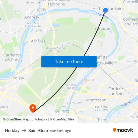 Herblay to Saint-Germain-En-Laye map