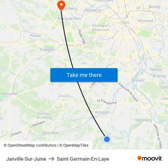 Janville-Sur-Juine to Saint-Germain-En-Laye map