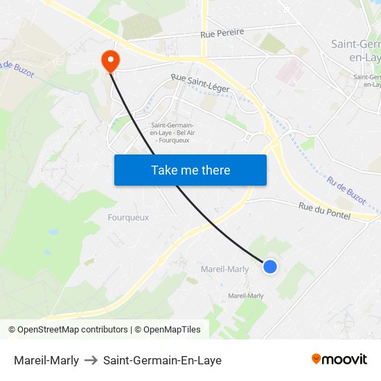 Mareil-Marly to Saint-Germain-En-Laye map