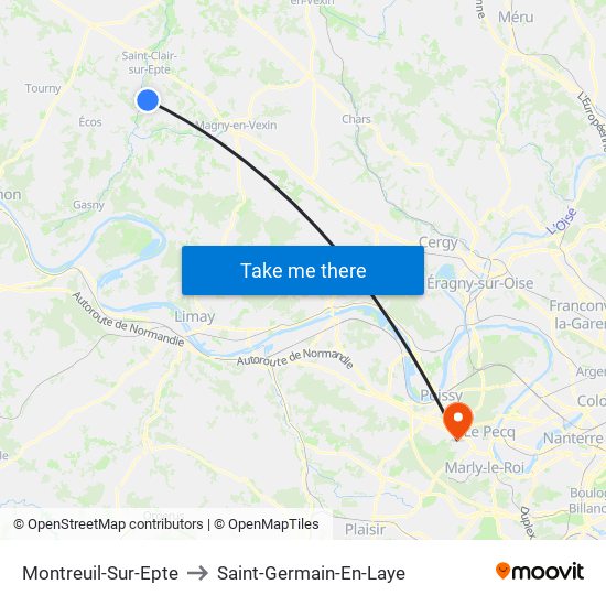 Montreuil-Sur-Epte to Saint-Germain-En-Laye map