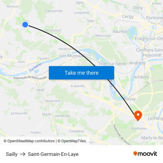 Sailly to Saint-Germain-En-Laye map