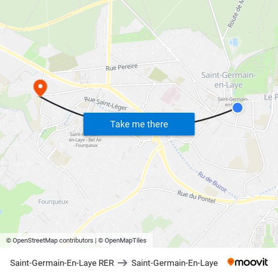 Saint-Germain-En-Laye RER to Saint-Germain-En-Laye map