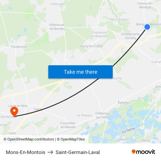 Mons-En-Montois to Saint-Germain-Laval map