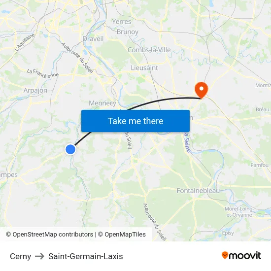 Cerny to Saint-Germain-Laxis map