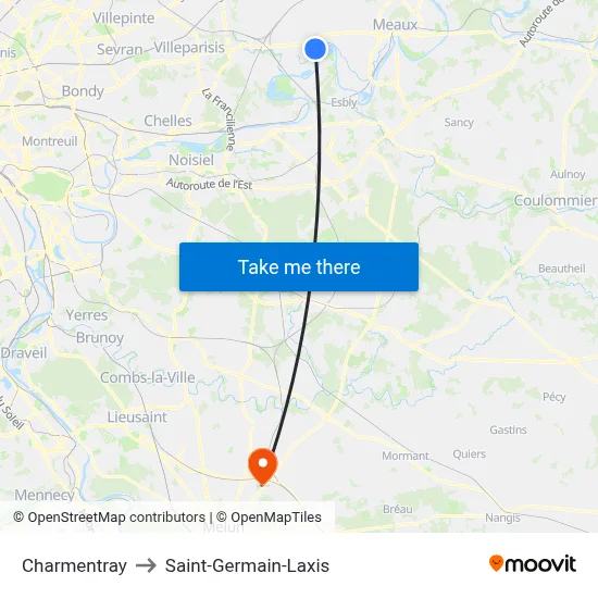 Charmentray to Saint-Germain-Laxis map