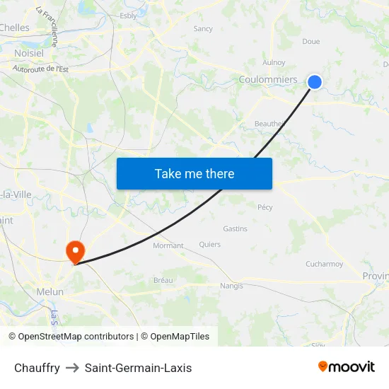 Chauffry to Saint-Germain-Laxis map