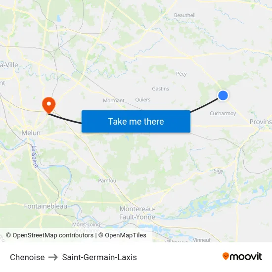 Chenoise to Saint-Germain-Laxis map