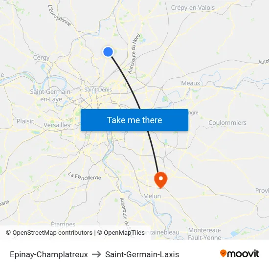 Epinay-Champlatreux to Saint-Germain-Laxis map