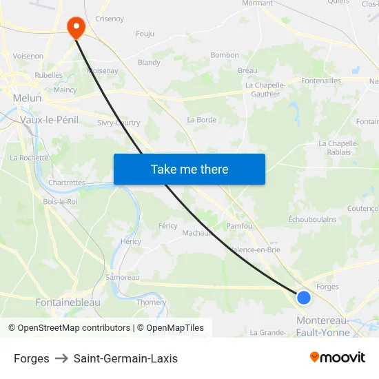 Forges to Saint-Germain-Laxis map
