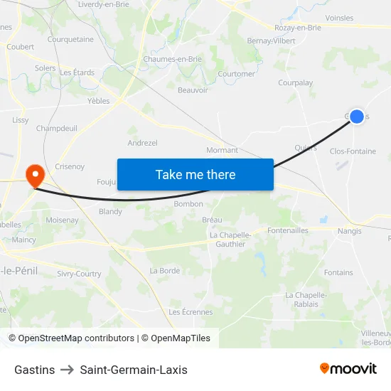 Gastins to Saint-Germain-Laxis map