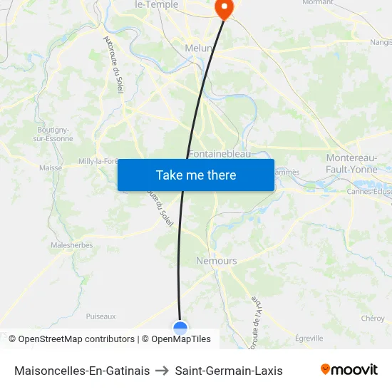 Maisoncelles-En-Gatinais to Saint-Germain-Laxis map