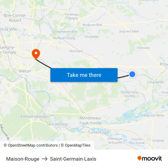 Maison-Rouge to Saint-Germain-Laxis map