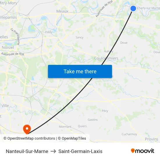Nanteuil-Sur-Marne to Saint-Germain-Laxis map