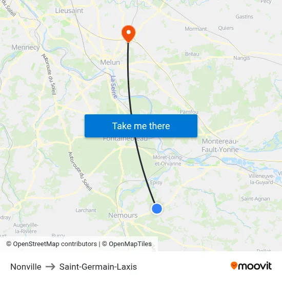 Nonville to Saint-Germain-Laxis map