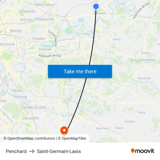 Penchard to Saint-Germain-Laxis map