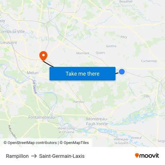 Rampillon to Saint-Germain-Laxis map