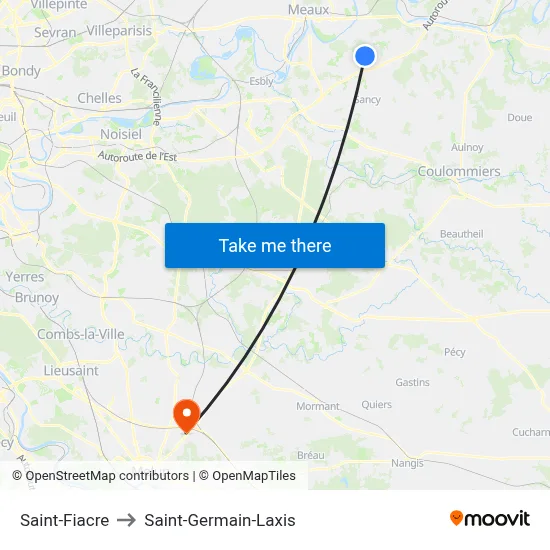Saint-Fiacre to Saint-Germain-Laxis map