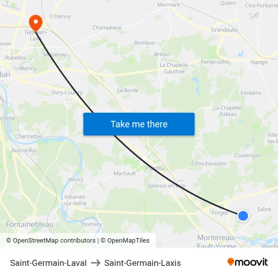 Saint-Germain-Laval to Saint-Germain-Laxis map