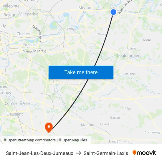 Saint-Jean-Les-Deux-Jumeaux to Saint-Germain-Laxis map