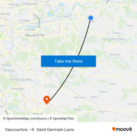 Vaucourtois to Saint-Germain-Laxis map