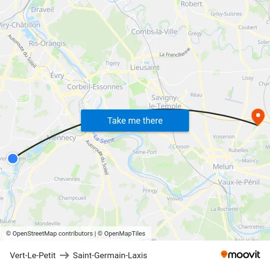 Vert-Le-Petit to Saint-Germain-Laxis map