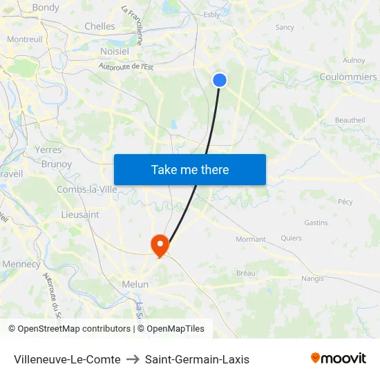 Villeneuve-Le-Comte to Saint-Germain-Laxis map