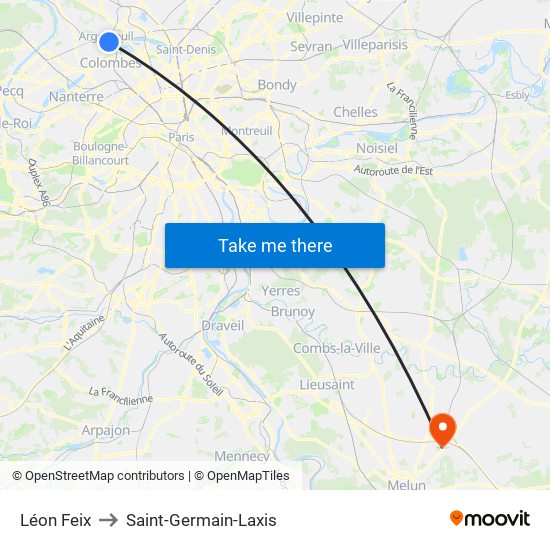 Léon Feix to Saint-Germain-Laxis map
