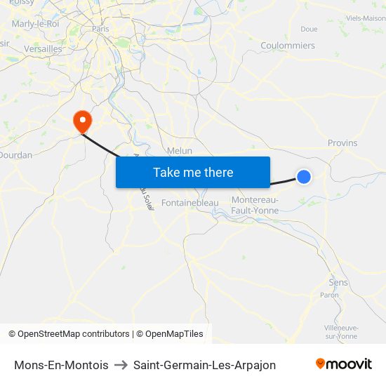 Mons-En-Montois to Saint-Germain-Les-Arpajon map