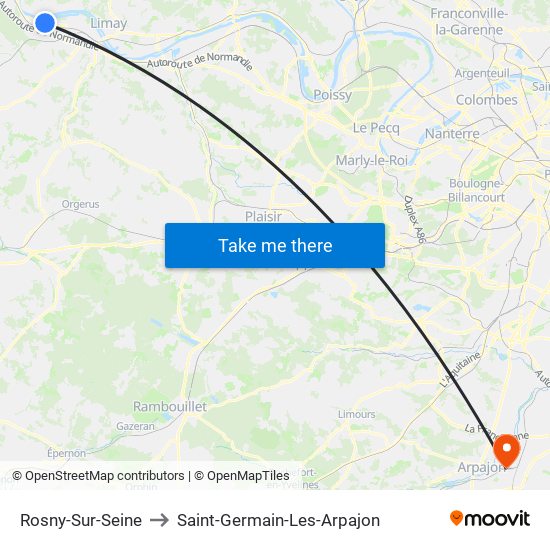 Rosny-Sur-Seine to Saint-Germain-Les-Arpajon map