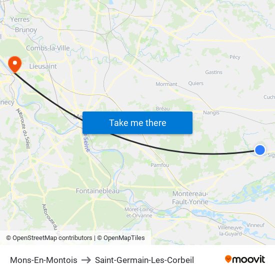 Mons-En-Montois to Saint-Germain-Les-Corbeil map