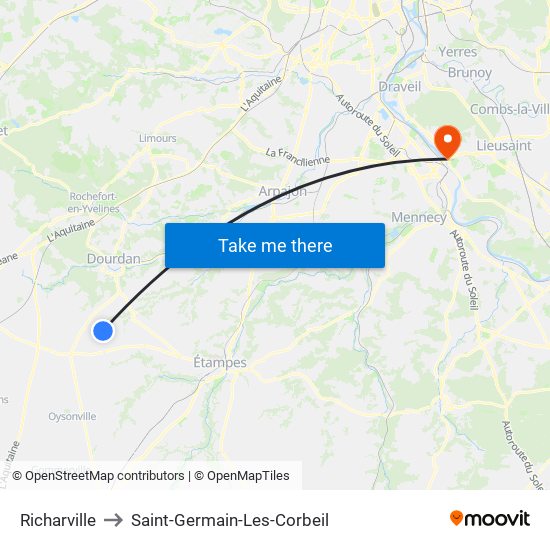 Richarville to Saint-Germain-Les-Corbeil map