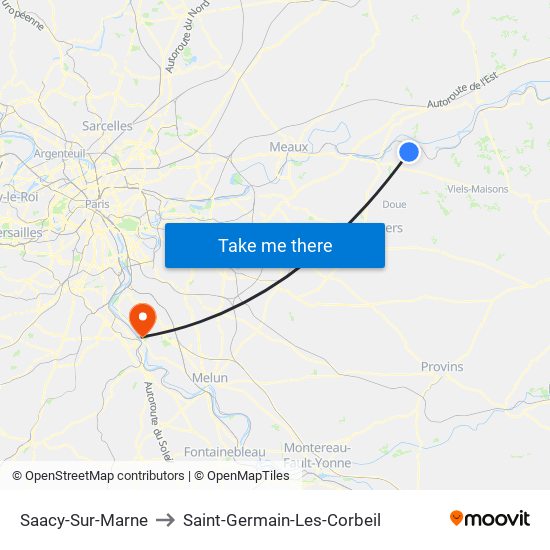 Saacy-Sur-Marne to Saint-Germain-Les-Corbeil map