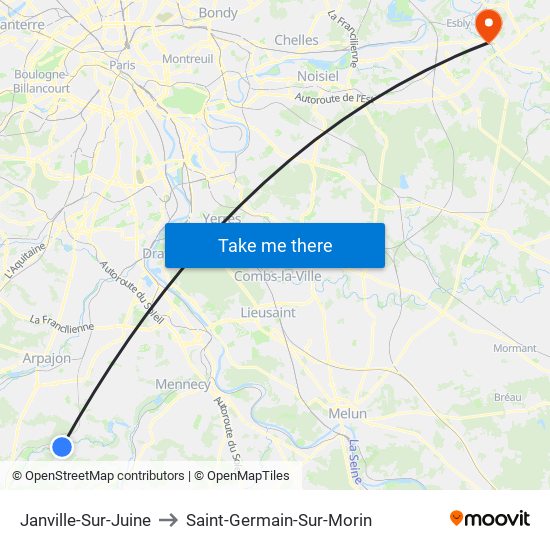 Janville-Sur-Juine to Saint-Germain-Sur-Morin map