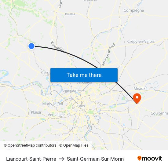 Liancourt-Saint-Pierre to Saint-Germain-Sur-Morin map