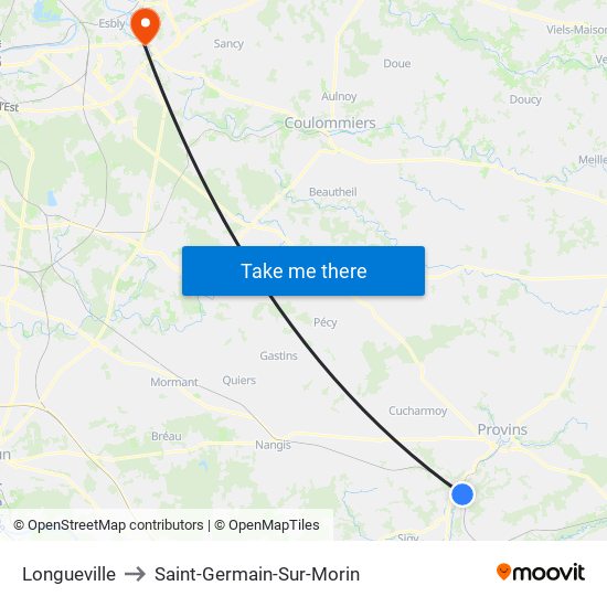 Longueville to Saint-Germain-Sur-Morin map