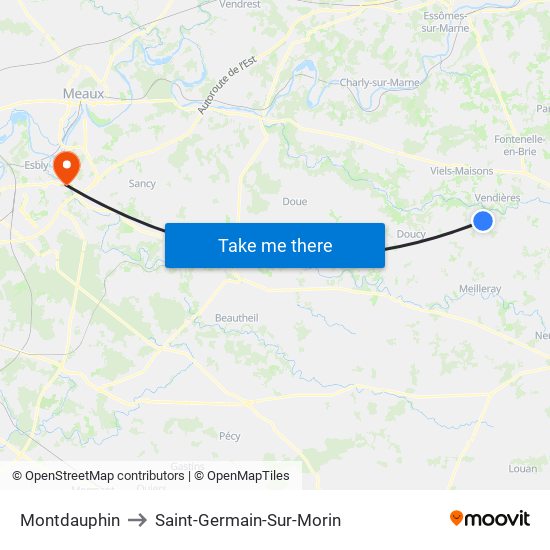 Montdauphin to Saint-Germain-Sur-Morin map