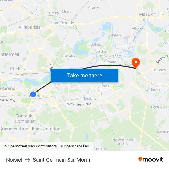 Noisiel to Saint-Germain-Sur-Morin map