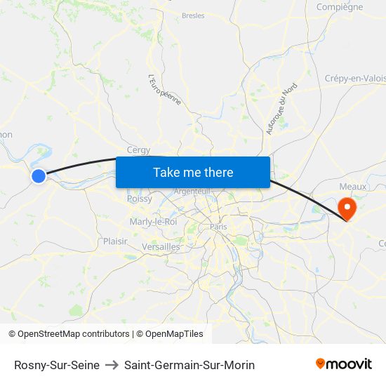 Rosny-Sur-Seine to Saint-Germain-Sur-Morin map