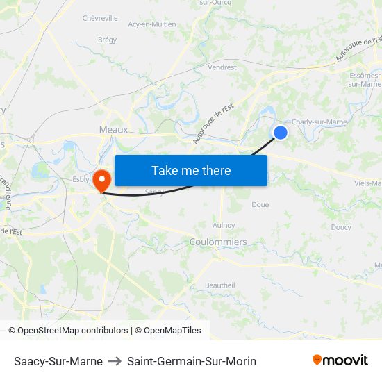 Saacy-Sur-Marne to Saint-Germain-Sur-Morin map