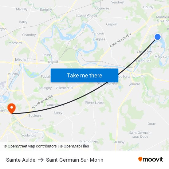 Sainte-Aulde to Saint-Germain-Sur-Morin map